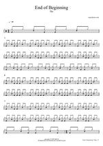 End of Beginning - Djo drum sheet music