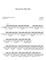 Having You Near Me Air Supply Full Drum Transcription / Drum Sheet Music Jaslow Drum Sheets