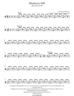 Blueberry Hill - Fats Domino drum sheet music
