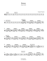 Bones - Imagine Dragons drum sheet music