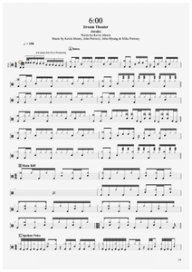 6:00 - Dream Theater - Full Drum Transcription / Drum Sheet Music - AriaMus.com