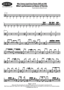 The Dance of Eternity - Dream Theater - Full Drum Transcription / Drum Sheet Music - AriaMus.com