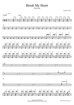Break My Heart - Dua Lipa drum sheet music