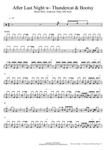 After Last Night w  Thundercat & Bootsy Bruno Mars, Anderson .Paak, Silk Sonic Full Drum Transcription / Drum Sheet Music COPYDRUM