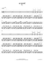 so good joan Full Drum Transcription / Drum Sheet Music COPYDRUM