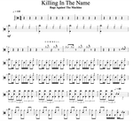 Killing in the Name Rage Against the Machine Full Drum Transcription / Drum Sheet Music Cyril Mayer