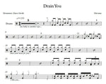 Drain You Nirvana Full Drum Transcription / Drum Sheet Music Franki Bio
