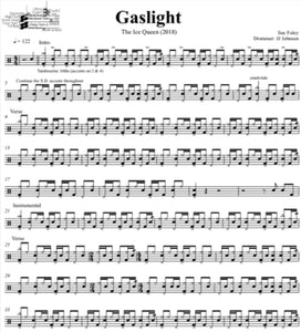 Gaslight - Sue Foley - Full Drum Transcription / Drum Sheet Music - DrumSetSheetMusic.com