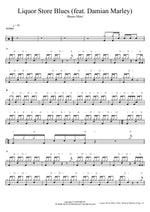 Liquor Store Blues (feat. Damian Marley) Bruno Mars Full Drum Transcription / Drum Sheet Music COPYDRUM