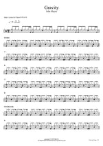 Gravity John Mayer Full Drum Transcription / Drum Sheet Music COPYDRUM