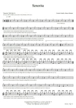 Señorita Shawn Mendes and Camila Cabello Full Drum Transcription / Drum Sheet Music COPYDRUM