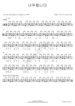 Too Much (너무합니다) Kim Su Hee (김수희) Full Drum Transcription / Drum Sheet Music COPYDRUM