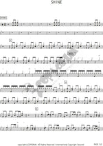 Shine Hurricane Full Drum Transcription / Drum Sheet Music COPYDRUM
