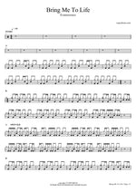 Bring Me to Life - Evanescence drum sheet music