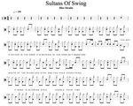 Sultans of Swing Dire Straits Full Drum Transcription / Drum Sheet Music Cyril Mayer