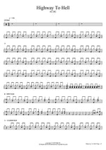 Highway to Hell AC/DC Full Drum Transcription / Drum Sheet Music COPYDRUM