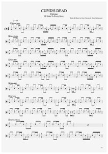 Cupid's Dead - Extreme - Full Drum Transcription / Drum Sheet Music - AriaMus.com