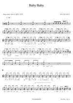 Baby Baby (Baby Baby) April 2nd (에이프릴 세컨드) Full Drum Transcription / Drum Sheet Music COPYDRUM
