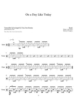On a Day Like Today Keane Full Drum Transcription / Drum Sheet Music Jaslow Drum Sheets