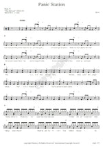 Panic Station Muse Full Drum Transcription / Drum Sheet Music COPYDRUM