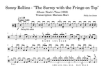 The Surrey with the Fringe on Top Sonny Rollins Selection Drum Transcription / Drum Sheet Music Mari_DrumTranscriptions