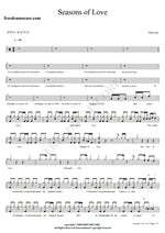 Seasons of Love Glee Cast Full Drum Transcription / Drum Sheet Music COPYDRUM