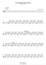 Ti Scatterò Una Foto - Tiziano Ferro drum sheet music