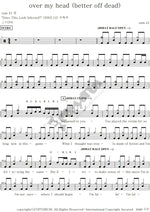 Over My Head (Better Off Dead) Sum 41 Full Drum Transcription / Drum Sheet Music COPYDRUM
