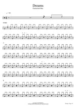 Dreams - Fleetwood Mac drum sheet music