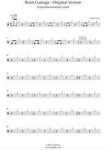 Brain Damage - Pink Floyd drum sheet music