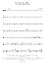 Wish You Were Here - Pink Floyd drum sheet music