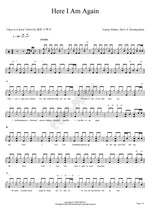 Here I Am Again Tommy Walker Full Drum Transcription / Drum Sheet Music COPYDRUM