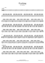 Everlong - Foo Fighters drum sheet music