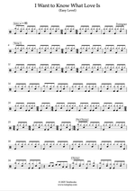 I Want to Know What Love Is - Foreigner drum sheet music