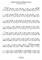 I Want to Know What Love Is - Foreigner drum sheet music
