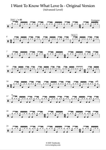 I Want to Know What Love Is - Foreigner drum sheet music