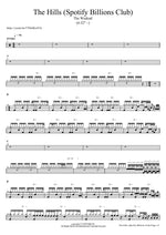 The Hills (Spotify Billions Club) The Weeknd Full Drum Transcription / Drum Sheet Music COPYDRUM