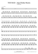 Too Bad (feat. Anderson .Paak) (Alan Walker Remix) - G Dragon (지드래곤) drum sheet music