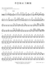 Rejoice in the Lord (주안에서 기뻐해) Park Ji Hyun (박지현) Full Drum Transcription / Drum Sheet Music COPYDRUM