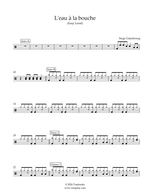 L'Eau Ã  La Bouche - Serge Gainsbourg drum sheet music
