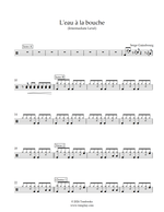 L'Eau Ã  La Bouche - Serge Gainsbourg drum sheet music