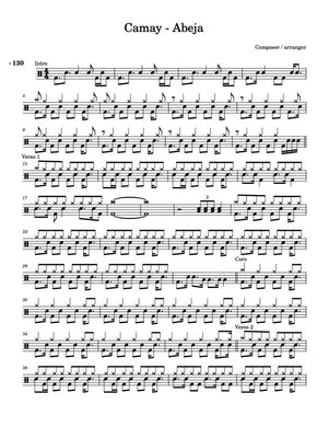 Abeja - Camay - Full Drum Transcription / Drum Sheet Music - Carlos Dias-Aidos