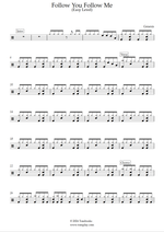 Follow You Follow Me - Genesis drum sheet music