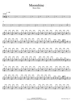 Moonshine Bruno Mars Full Drum Transcription / Drum Sheet Music COPYDRUM