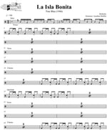 La Isla Bonita Madonna Full Drum Transcription / Drum Sheet Music DrumSetSheetMusic.com