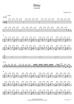 Dirty - Grandson drum sheet music