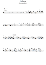 Holiday - Green Day drum sheet music