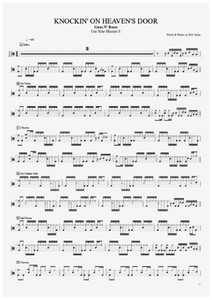 Knockin' on Heaven's Door - Guns N' Roses - Full Drum Transcription / Drum Sheet Music - AriaMus.com