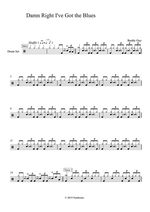 Damn Right, I've Got the Blues - Buddy Guy drum sheet music