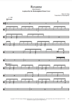 Roxanne The Police Full Drum Transcription / Drum Sheet Music Realsongbook
